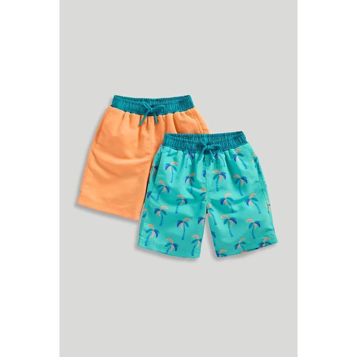 Mothercare Neon Swim Shorts - 2 Pack - Celana Renang Bayi Laki-laki (Hijau)