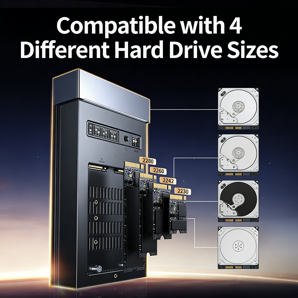 UGREEN M.2 NVMe/SATA Dual Protocol Disk Array SSD Enclosure 20Gbps with Dual Bay Support for 20Gbps