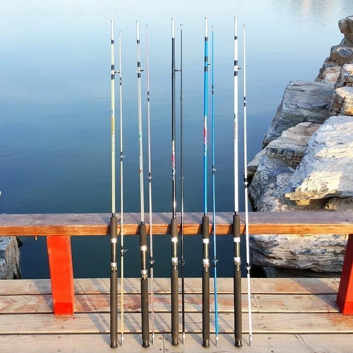 Joran Pancing 1 Set Joran Fiber Solid 270Cm/Joran Fiber Solid Drat Action 8-17 Lbs Medium Super