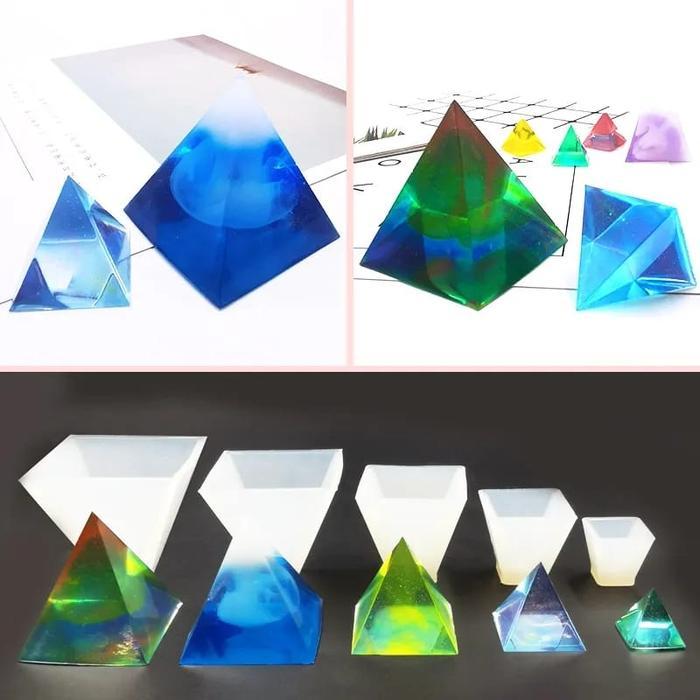 Cetakan Silikon Pyramid Transparent 3D Resin Epoxy Mold