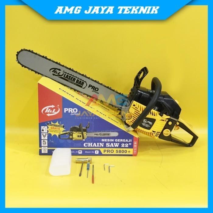 MESIN GERGAJI KAYU HL PRO 5800+ BAR 22" / CHAIN SAW 5800 PLUS