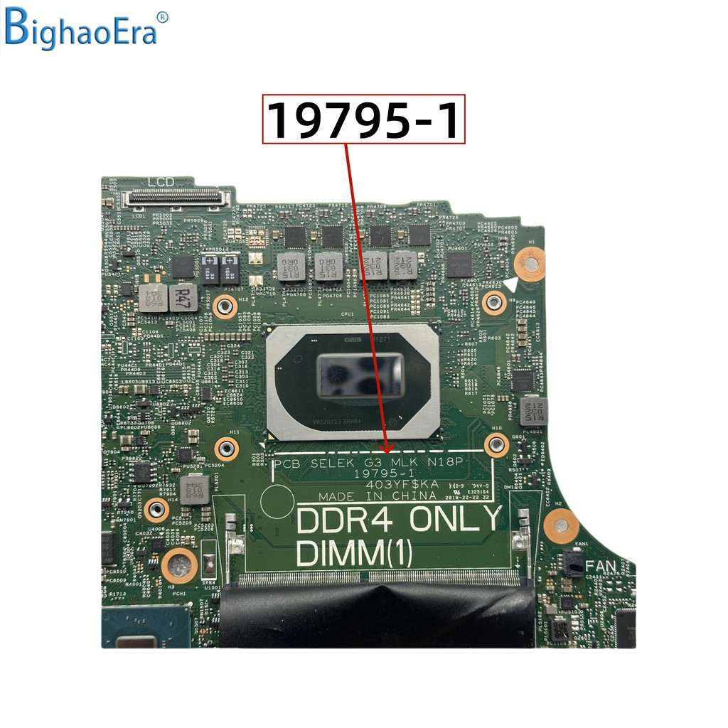 For Dell Inspiron G3 15 3500 G5 5500 Laptop Motherboard 19795-1 With i5-10300H i7-10750H CPU