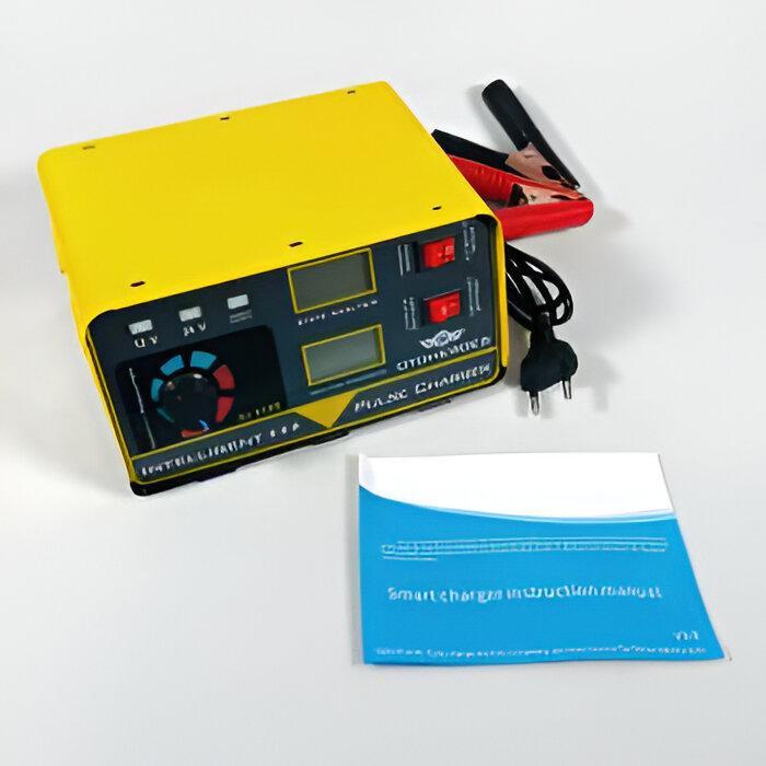 Cuci Gudang Charger Cas Aki Mobil Motor Portabel Otomatis 260W 12V/24V 200Ah + Lcd Taffware Anjing -