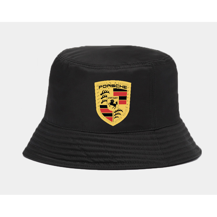 Topi bucket Porsche kuda logo