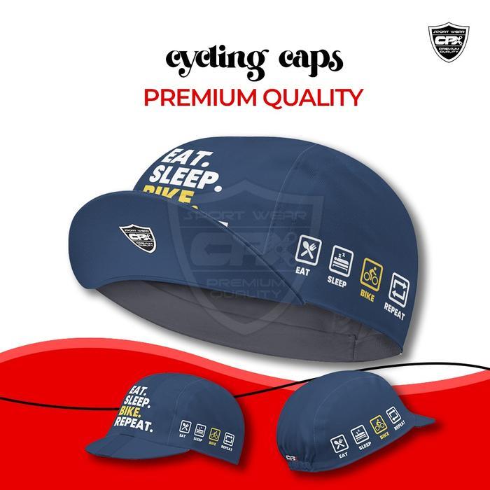 Topi Sepeda Lipat Cycling Cap Seli Dryfit Polymesh Outdoor