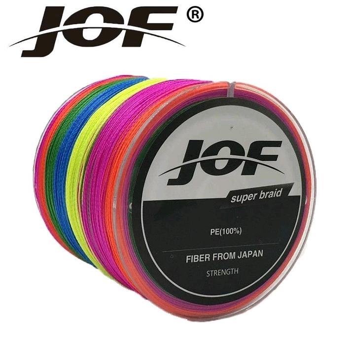 TALI SENAR PANCING BRAID MULTIFILAMENT PE JOF X4 100M - MULTICOLOR MURAH