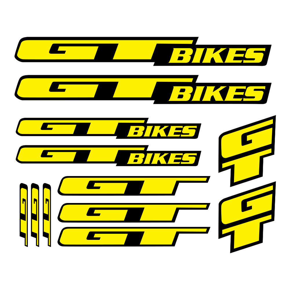 12x pvc Bicycle Vinyl Decal Sticker For GT Decor , Art Bike Frame Decals Sticker Set of For GT MTB D