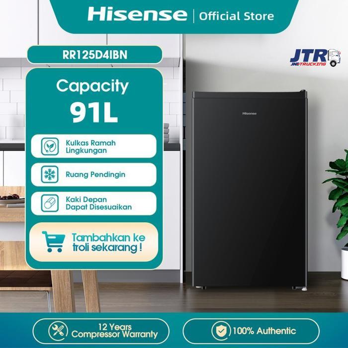 Hisense Kulkas Refrigerator 1 Pintu 91L RR125D4IBN