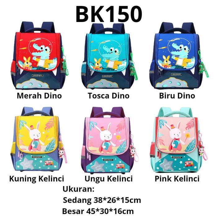 Sedia BK150 - TAS SEKOLAH TAS RANSEL ANAK KARAKTER ANIMAL BUAYA DINO KELINCI TAS SEKOLAH ANAK TAS