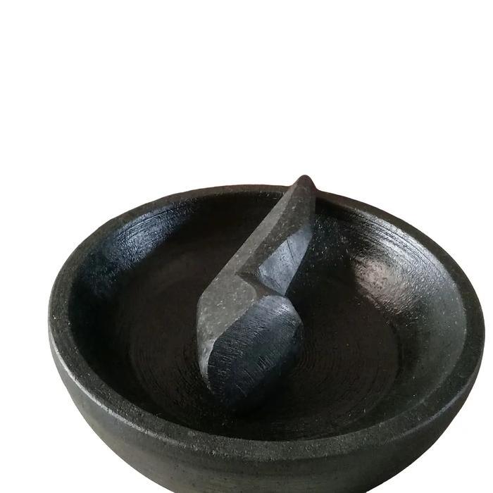 Cobek Batu Asli Untuk Tahu Tek dan Rujak Buah FREE ulekan .