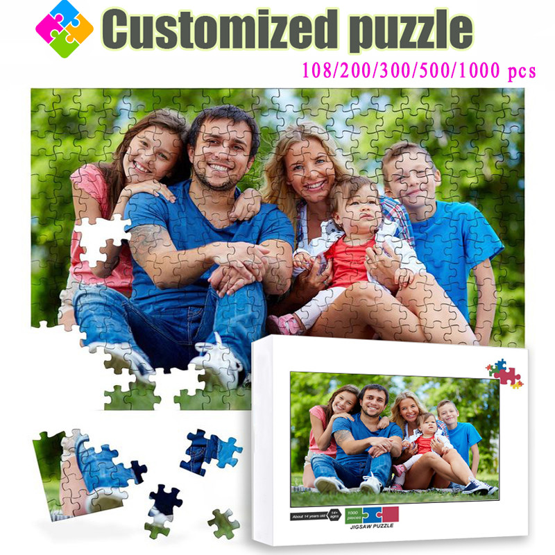 Photo Custom Puzzle 108/200/300/500/1000 Pcs Personalized Customized Jigsaw Puzzle for Children's