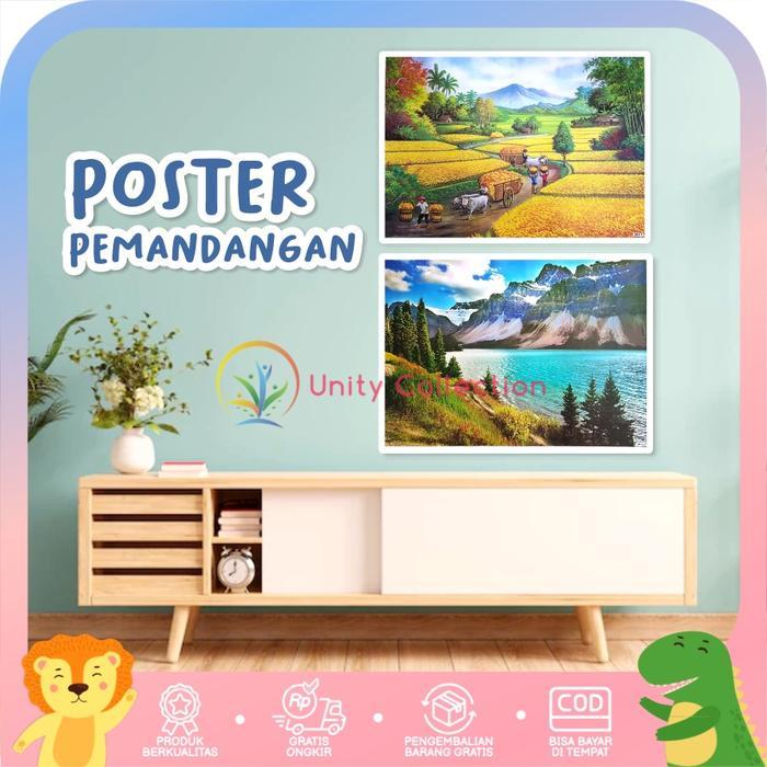 Poster Dinding Jumbo Aneka Lukisan Alam Kertas