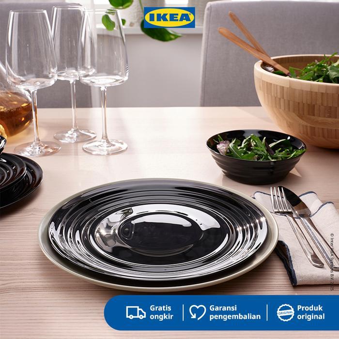 IKEA NATBARB Piring Makan Hitam 24cm Peralatan