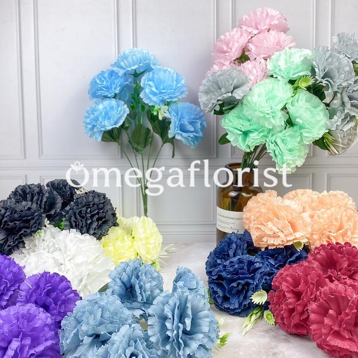 Bunga Anyelir OF Bunga Artificial/Bunga Plastik/Bunga Dekorasi/Dekorasi Pernikahan/Pernikahan