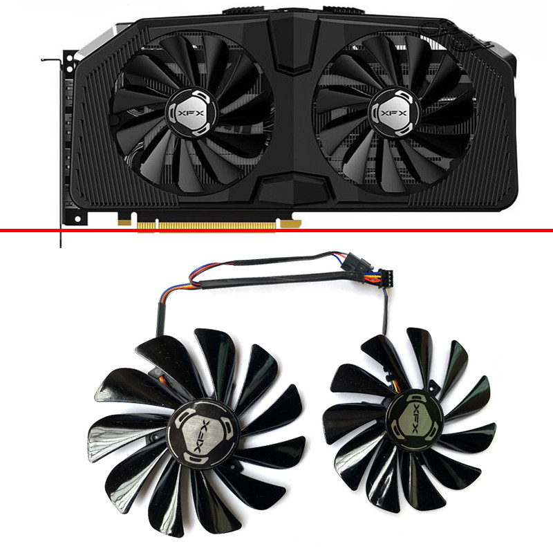 NEW Cooling Fan 95mm 4pin FDC10U12S9-C CF1010U12S For XFX Radeon RX 5600 5700 XT RAW II Graphic