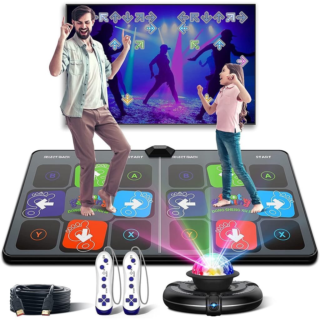 Dance Mat Game for TV/PC Family Sports Video Game Anti-slip Music Fitness Carpet Wireless Double