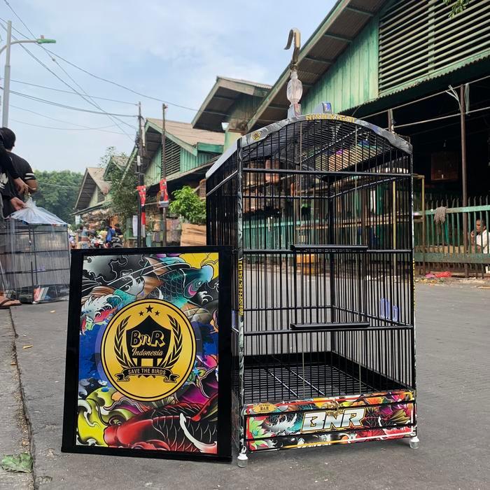Sangkar Kandang Burung Kotak No. 2 BNR DECAL KOI ORIGINAL