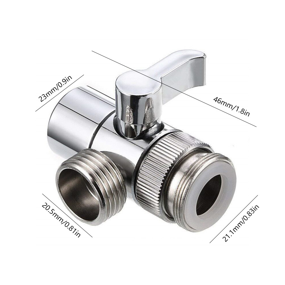 3 Way Sink Splitter Diverter Valve Copper Faucet Diverter Valve Easy-to-Install Faucet Splitter