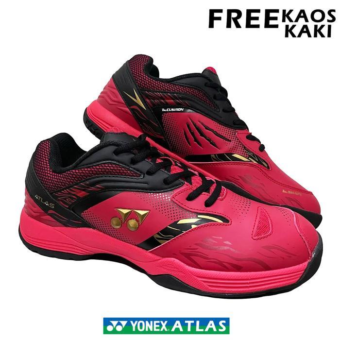 Sepatu Badminton Yonex Atlas Warna Red Gold Sepatu Bulu Tangkis Yonex Badminton sport