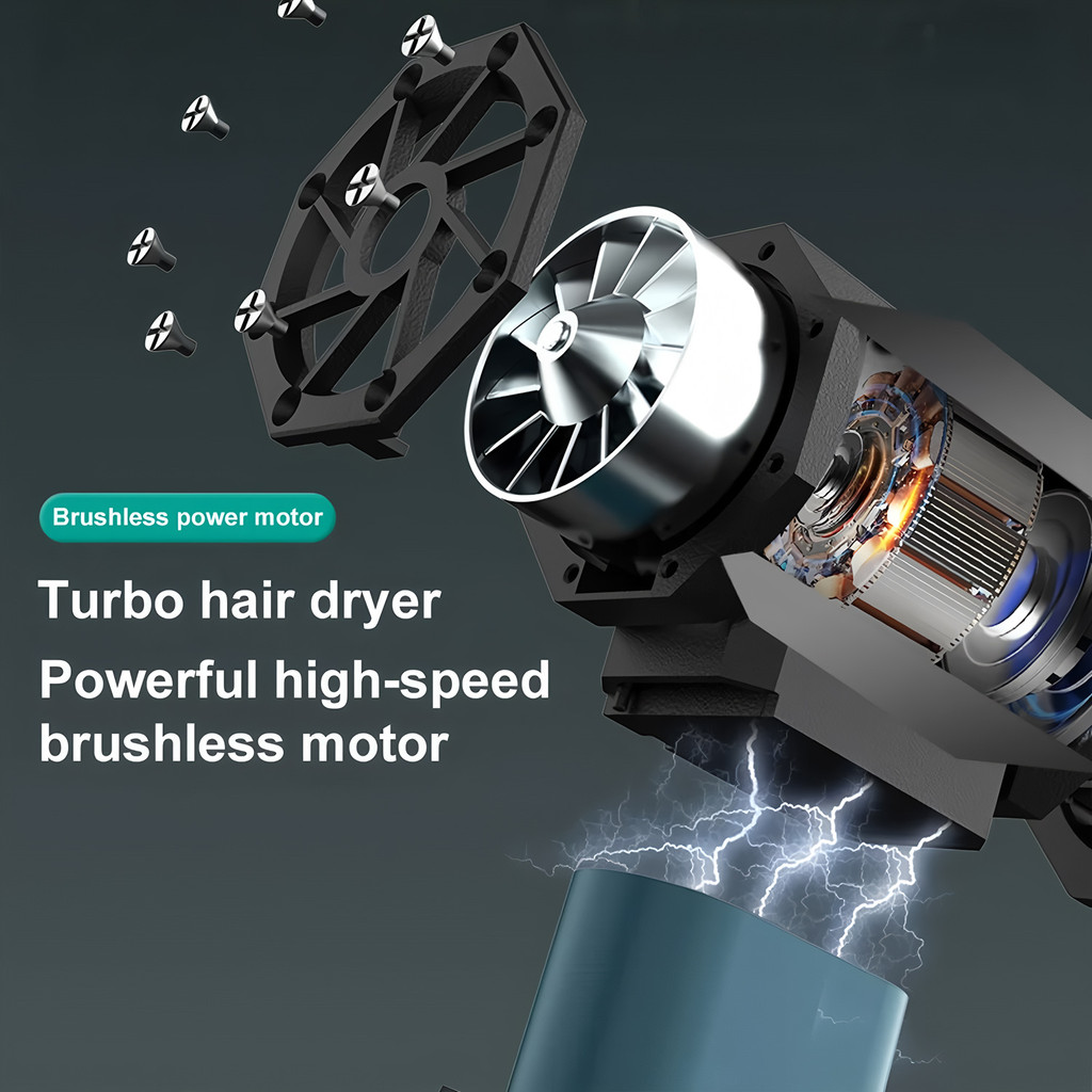 200000PRM Portable Electric Air Blower Turbo Jet Fan Brushless Motor HighSpeed Mini Turbo Jet Fan