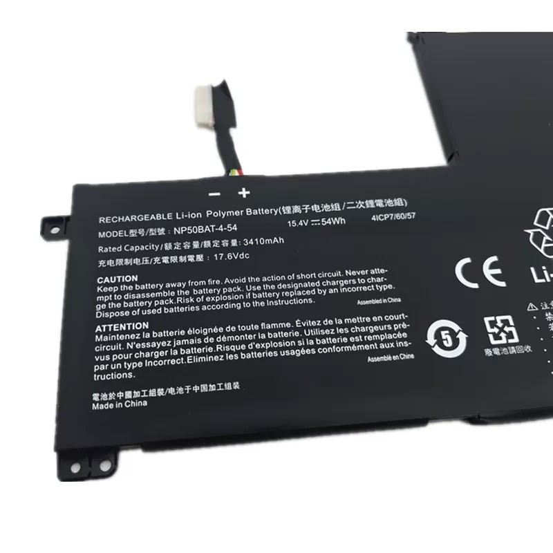 NP50BAT-4-54 Battery SCUD 6-87-NPSKS-53G00 Li-Polymer 15.4V 3510mAh 54Wh Li-ion Rechargeable Battery