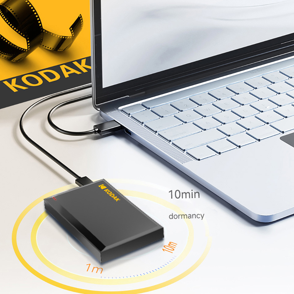KODAK External Hard Disk 2TB Mobile HDD 1TB 2.5-Inch 5Gbps High Speed 5400 RPM 120MB/s 500GB