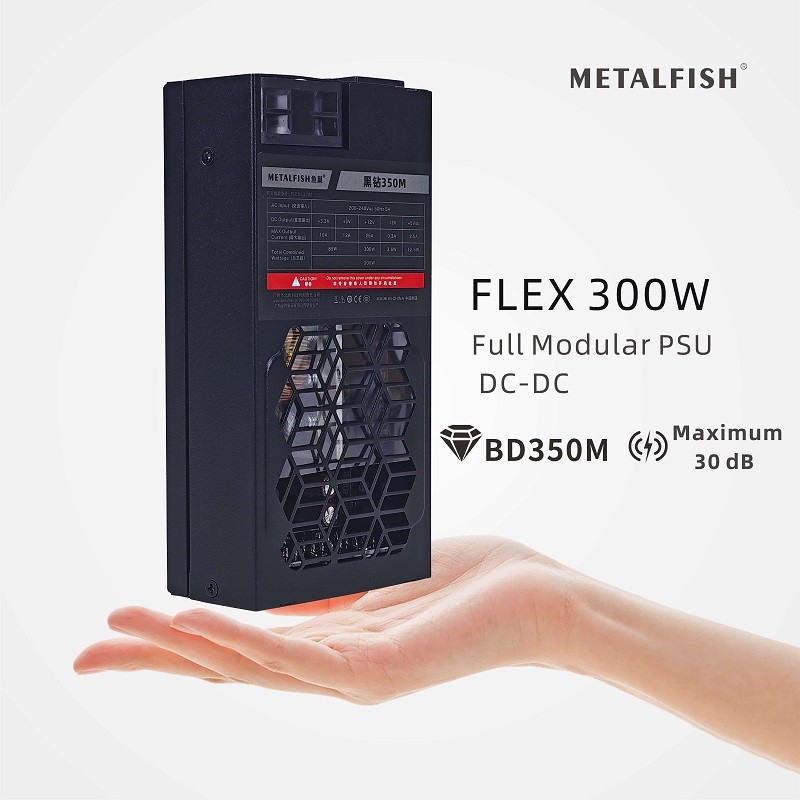 METALFISH Flex 300W Modular Power Supply Small 1U Computer PSU Flex-ATX For ITX Mini PC POS