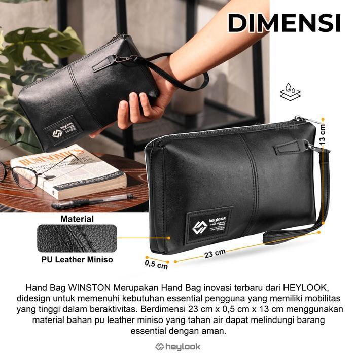 Clutch Pria Pouch Bag Waterproof Winston Hand Bag Clutch Bag Anti-Air Pria Wanita