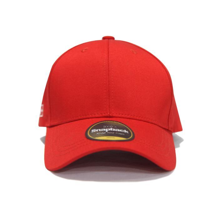 Topi Baseball Pria Snapback Topi Baseball Dewasa Polos Merah Import
