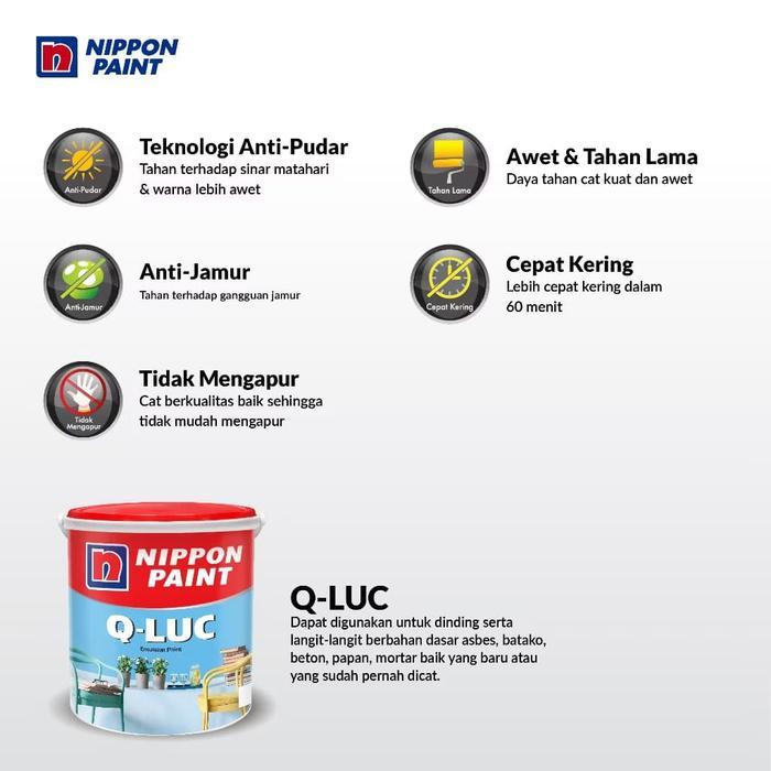 Cat Nippon Paint Q Luc 5Kg - Cat Tembok Qluc 5Kg Nippon Paint Kemasan 5Kg / Q-Luc / Q Luc / 4.5Kg /