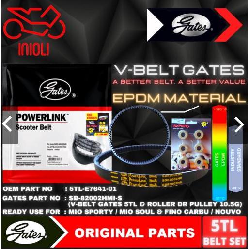 VAN BELT GATES V BELT V-BELT VBELT BELT SET GATES POWERLINK ROLLER DR PULLEY YAMAHA MIO CARBU SPORTY