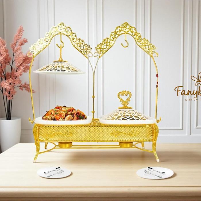 PRASMANAN CHAVING DISH KERAMIK set 2 pcs 5 Liter Aesthetic Mewah Dekorasi Rumah Import - V1