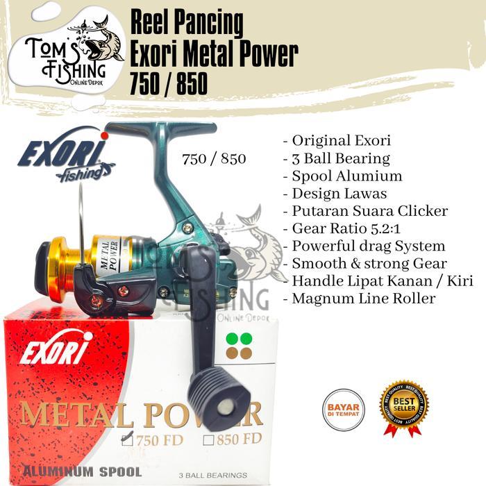 Promo Reel Pancing Exori Metal Power 750 - 3000 Almunium Spool (3 Bearing) Design Lawas - Toms