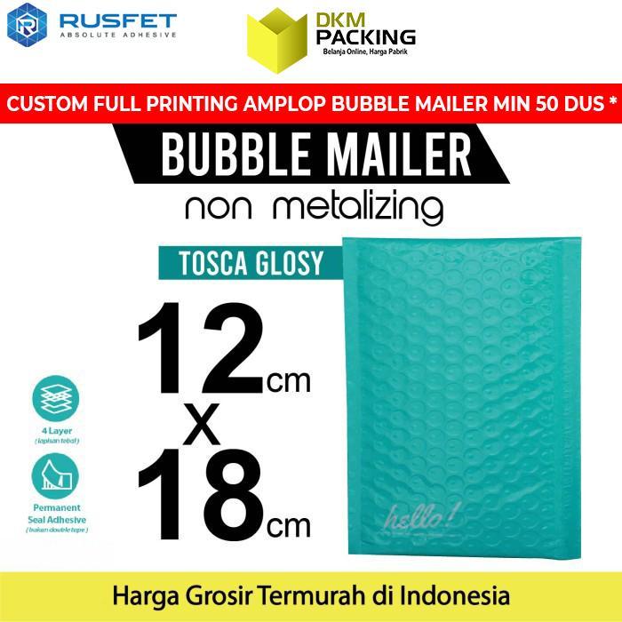 [] AMPLOP BUBBLE WRAP TOSCA 12X18cm RUSFET BUBBLE BAG MAILER PREMIUM