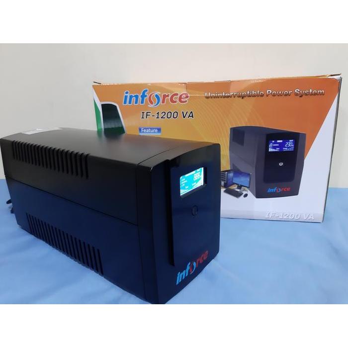 UPS INFORCE 1200VA / UPS 1200VA DILENGKAPI AVR & LCD DISPLAY IF 1200VA