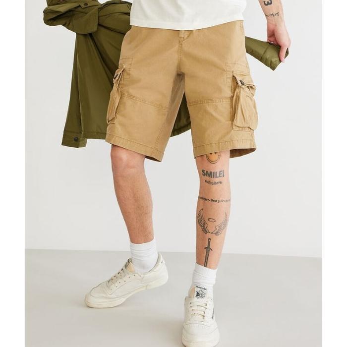 Aeropostale Celana Cargo Pendek Pria Branded Original Bahan Melar stretch Katun Impor Berkualitas