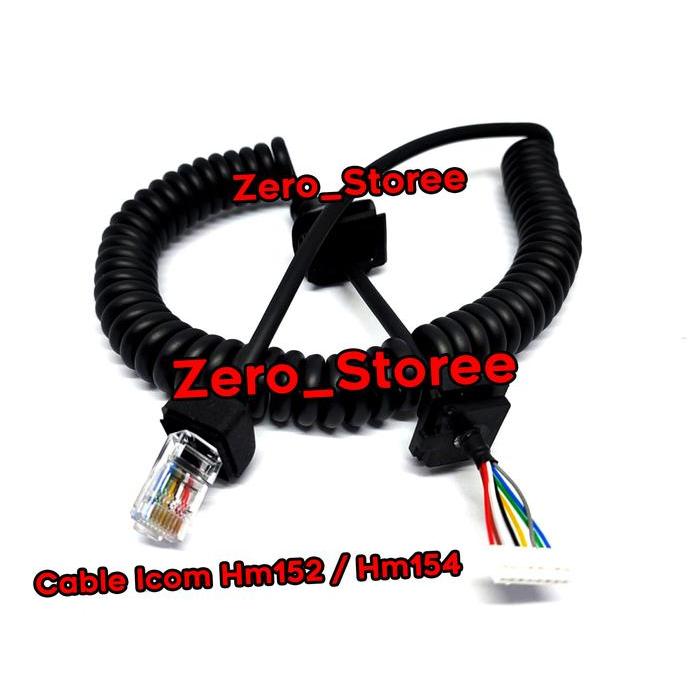 Kabel Mic Icom HM154 Kabel MIG HM-154 Kabel MIK HM 154 ICOM spiral