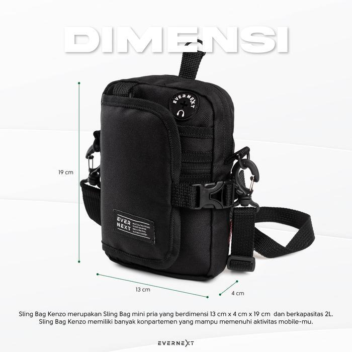 Tas Selempang Pria Evernext - Tas Selempang Mini Pria Sling Bag Khenzo Sling Pouch Pria Tas Distro