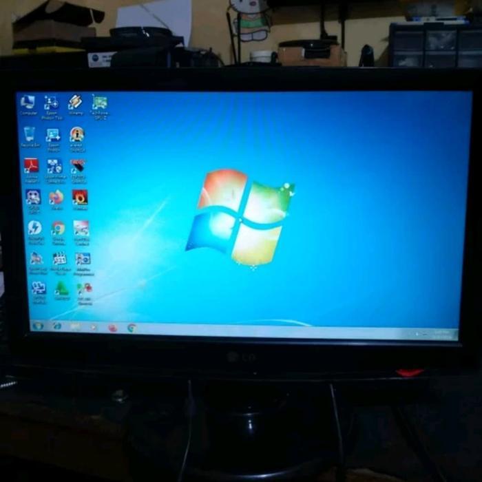 Lcd Led Monitor komputer 19 Inchi Wide Normal Garansi