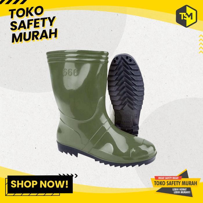 Eiger - Sepatu Boots Pendek Sepatu Boot Anti Air Proyek Nyaman Industri Pabrik Fusha 802
