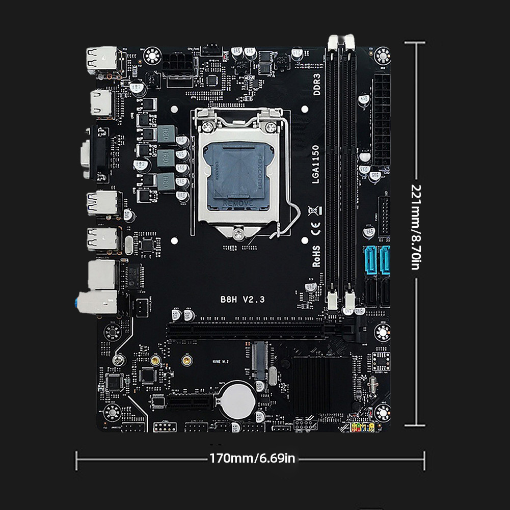 H81 PC Motherboard Dual Channel LGA1150 Desktop Motherboard USB 2.0/3.0 Gaming PC Mainboard DDR3 RAM