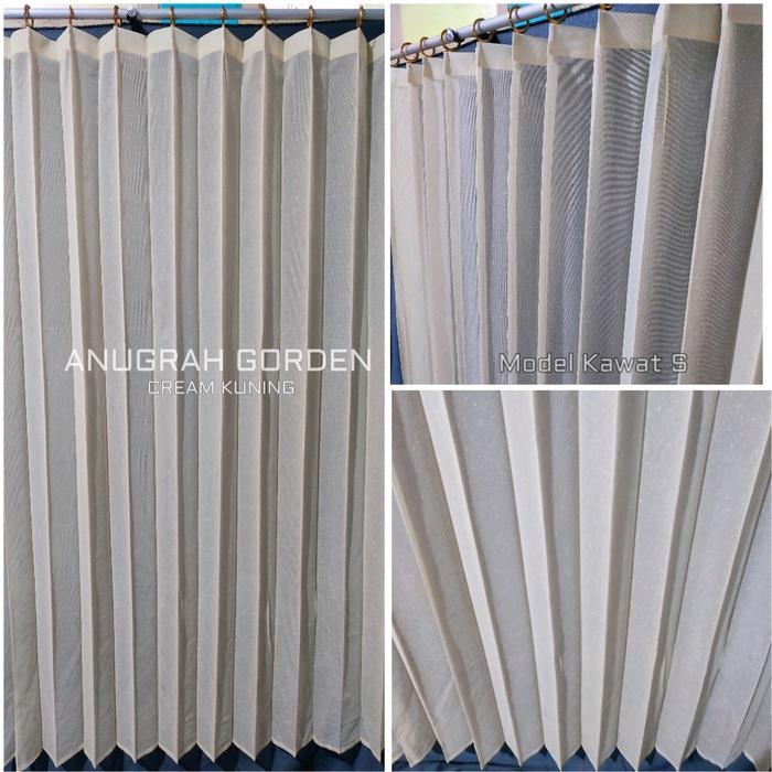 "New" Gorden Vitrase Polos , Gorden Vitrase Salju Putih Polos , Gorden Siang Polos Salju ,Gorden