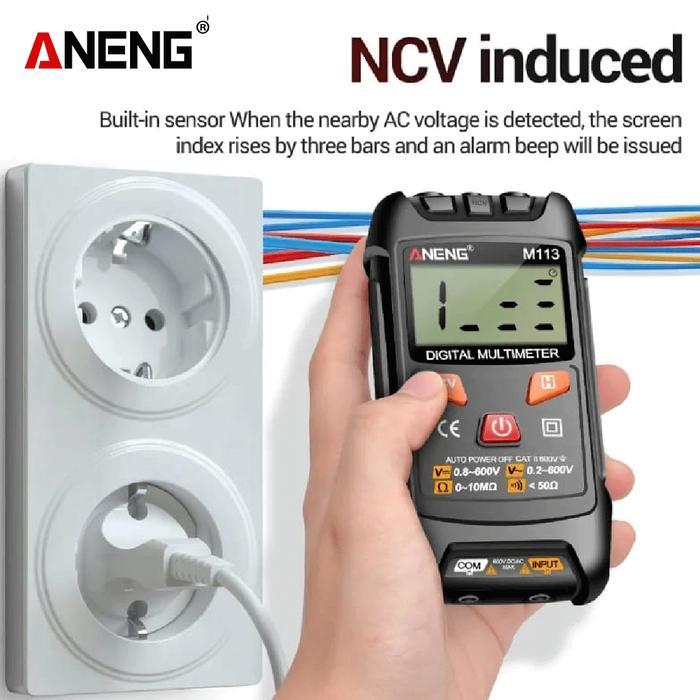 Murah Aneng M113 1999 Counts Mini Multimeter Digital Voltage Meter Ohm Ncv