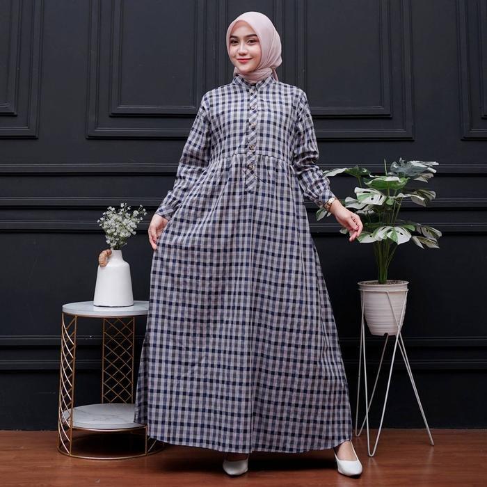 Terlaris Madina Gamis Wanita Motif Katun Haruka Premium Gaun Panjang Mewah Casual Formal Busui