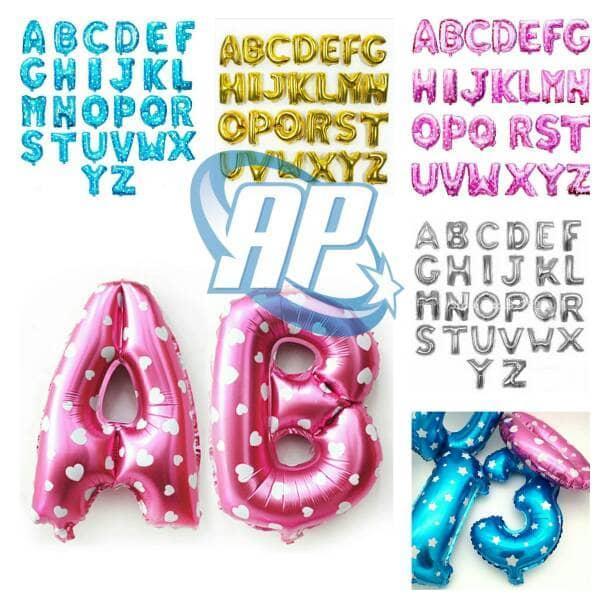 Balon foil huruf murah / balon foil abjad murah