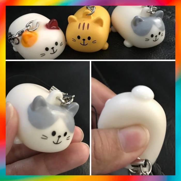 Cute Cat Squeeze Pup / Stress Relieved Toys/ keychain