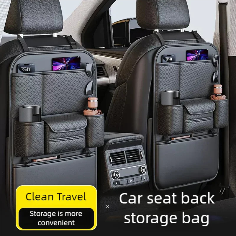 Car Storage Bag Car Seat Back Storage Hanging Bag Hanging With Tissue Box Car Seat Back Storage Rack