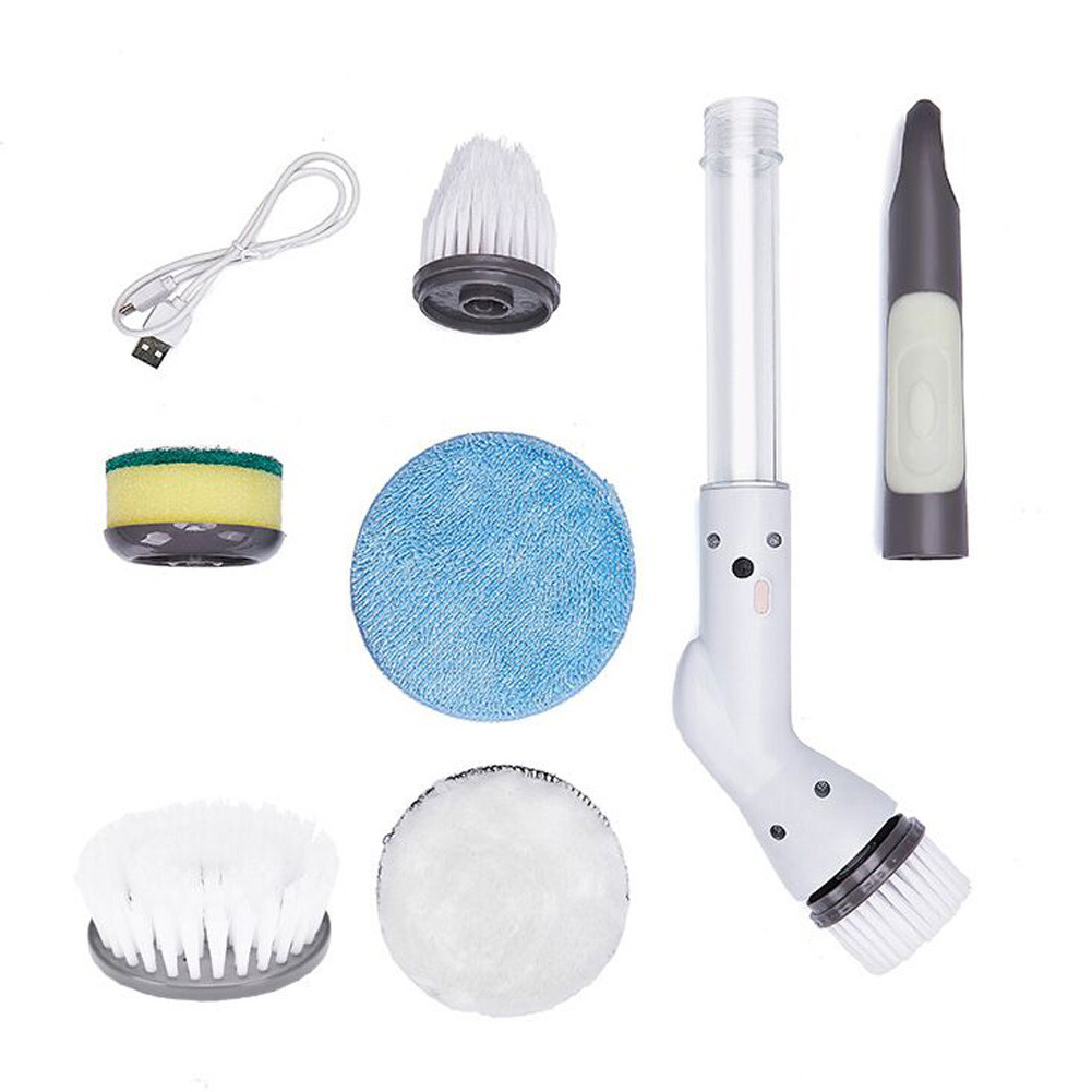 Electric Spin Scrubber Power Cleaning Brush Cordless Bathroom Scrubber Waterproof Shower Scrubber