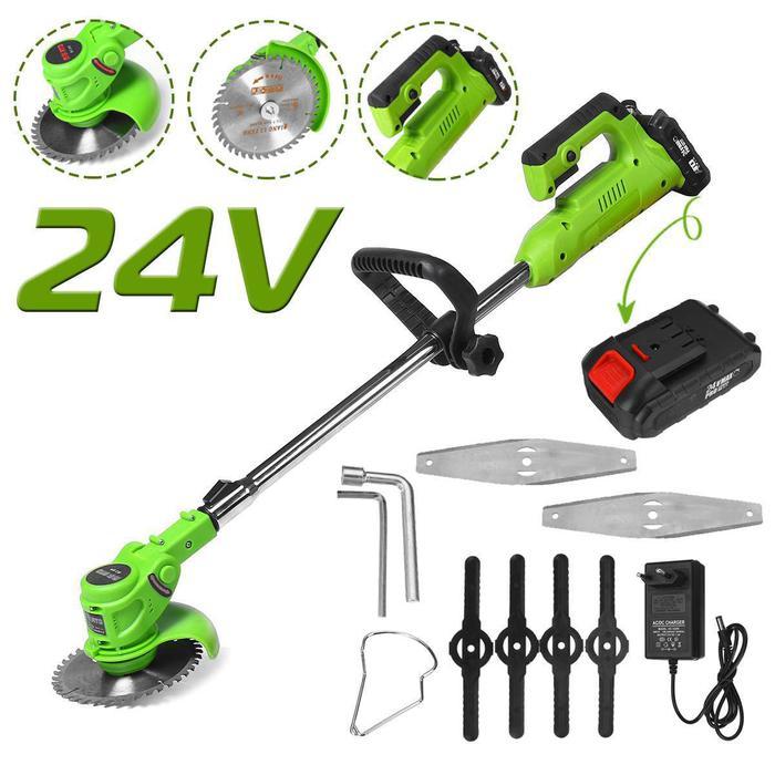 Mesin Potong Rumput Elektrik 12V/24V/48V Baterai Mesin Rumput Pemotong Rumput Tanpa Kabel Taman Alat