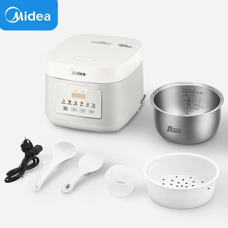 Midea Electric Smart Cooker Multifunctional Adjustable Rice Cooker For 1-6 People Stainless Steel